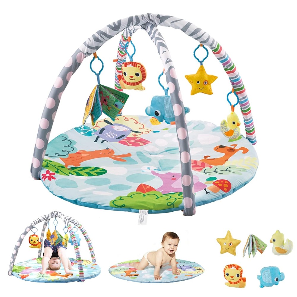 Детский игровой коврик с аксессуарами / Многофункциональная игровая зона для малышей / Детский игровой коврик / Мягкий детский коврик / Зона развлечений для малышей / Детские развивающие игровые коврики — изображение 1