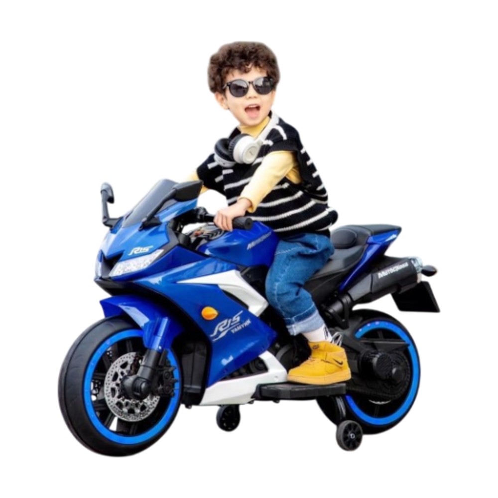 საბავშვო ელექტრო მოტოციკლი Yamaha R15/ბავშვის ელექტრო სამბორბლიანი მოტოციკლი/საბავშვო ელექტრო მოტოციკლეტები/ელექტრო მოტოციკლი ბავშვებისთვის განათებით (საბავშვო ელექტრომობილი) - Image 1