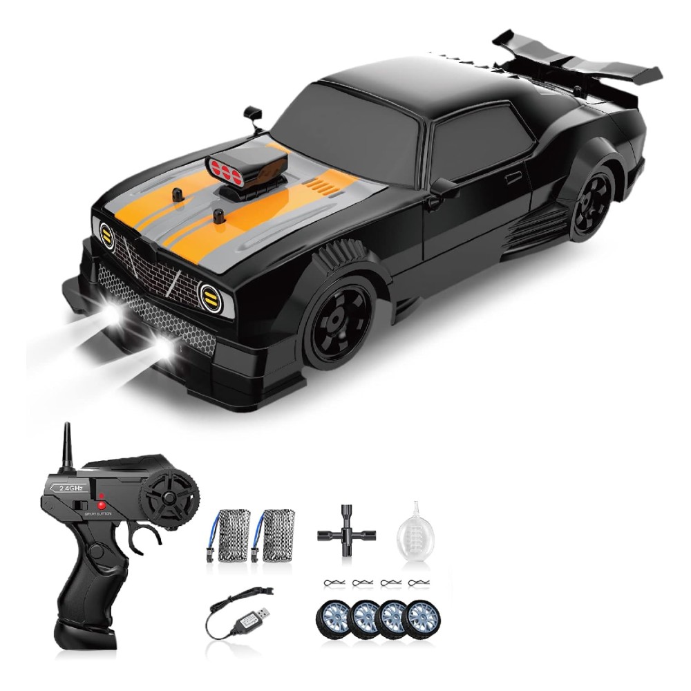 დრიფტ მანქანა 18 კმ/სთ მაღალი სიჩქარის მქონე მოდელი/დრიფტ მანქანა აკუმულატორით და დრიფტ საბურავებით / დისტანციური მართვის დრიფტ მანქანა / დისტანციური და პულტიანი მანქანები SlideStorm RC - Image 1