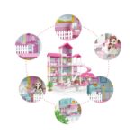 Princess house ოცნების სახლი / პრინცესას სათამაშო კომპლექტი თოჯინების სახლით / ასაწყობი სათამაშო სახლი / ასაწყობი დიდი სახლი აქსესუარებით / ასაწყობი სახლები / თოჯინის ასაწყობი სახლი / სათამაშო სახლი / ასაწყობი სათამაშო სახლები - Image 2