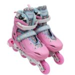 გორგოლაჭი / უნივერსალური გორგოლაჭები LED ბორბლებით / როლიკი / როლიკები (რეგულირებადი ზომები 31–38)