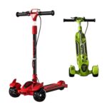 დაკეცვადი საბავშვო სკუტერი / საბავშვო სკუტერები  / სკუტერი LED განათებით და მუსიკის ჩასართავი ფუნქციით / საბავშვო სკუტერი დასაკეცი /  ბავშვთა სკუტერი / სამბორბლიანი სკუტერი  (სამაკატი, გორიალა, თვითგორია)