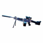 Moon Star M249 სათამაშო თოფი / გელის ასაფეთქებელი იარაღი – ავტომატური ტყვიამფრქვევი, შორ მანძილზე სროლისთვის განკუთვნილი სათამაშო ბავშვებისა და მოზრდილებისთვის, გელის ბურთებით / რბილი ბურთულებით საბავშვო იარაღი / საბავშვო იარაღები / სათამაშო იარაღი